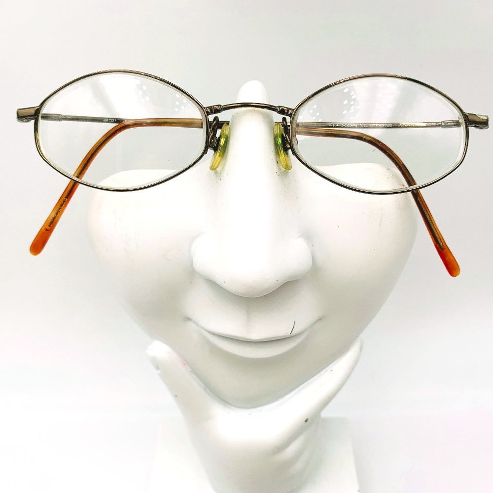 MARCHON FLEXON BRONZE METAL OVAL FRAMES SUNGLASSES